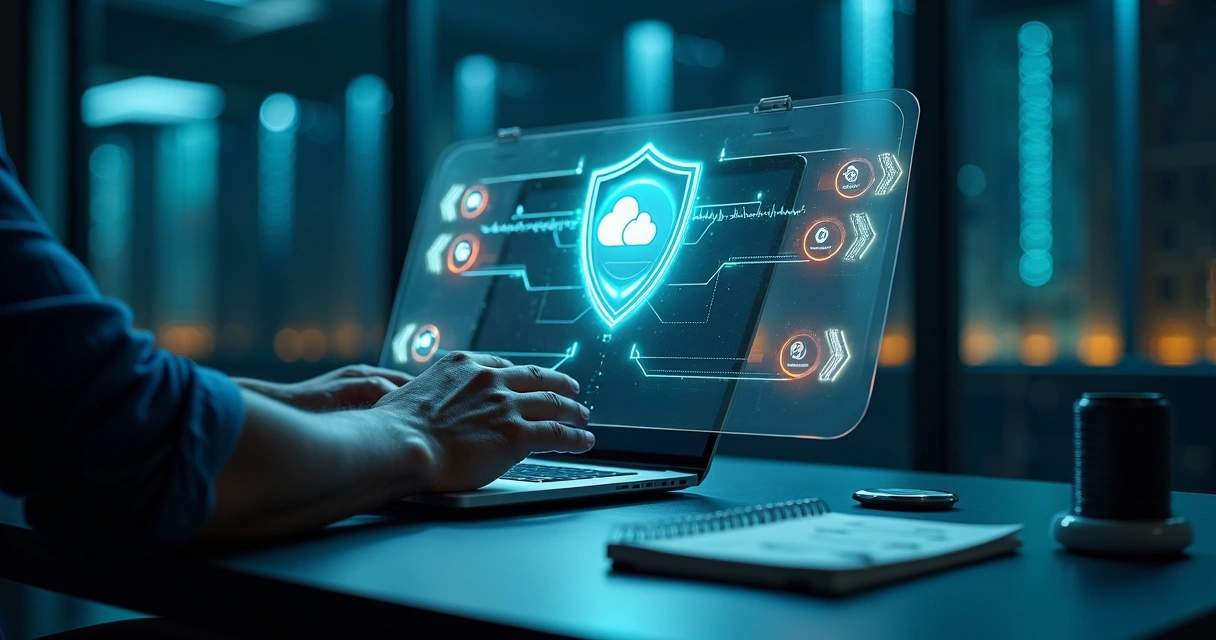 Engenheiro de TI ajusta engrenagens digitais que protegem arquivos na nuvem